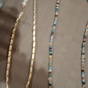 Chic Gold and Multicolor Beaded Phone Straps